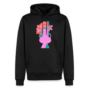 Collage aus Topfblumen - Männer Premium Bio Hoodie - Schwarz - Vorne - Nico (187cm)