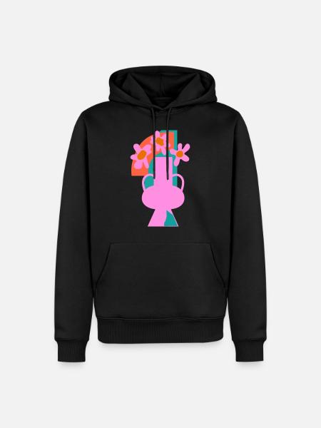 Collage aus Topfblumen - Männer Premium Bio Hoodie - Schwarz
