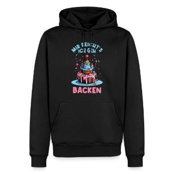 Backen Bäckerin Backkönigin Backfee Torte Kuchen - Männer Premium Bio Hoodie - Schwarz - Vorne - Nico (187cm)