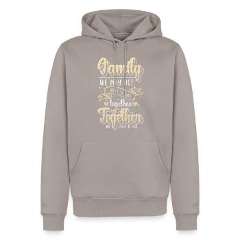 Réunion, Sécurité, Réunion - Sweat à capuche Premium bio Homme - taupe - Devant - Nico (187cm)