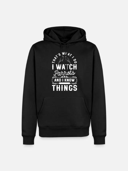 Macaw Feathers Beak Tropical - Men’s Premium Organic Hoodie - black