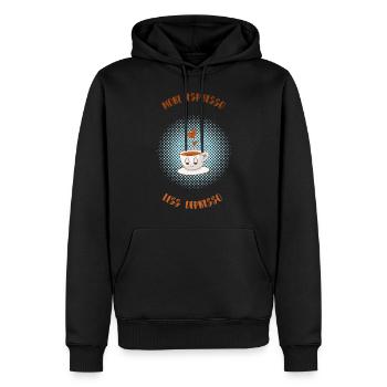 Espresso, Coffee, Kaffee, Latte, Geschenkidee, Fun - Männer Premium Bio Hoodie - Schwarz - Vorne - Nico (187cm)