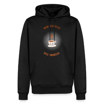 Espresso, Coffee, Kaffee, Latte, Geschenkidee, Fun - Männer Premium Bio Hoodie - Schwarz - Vorne - Nico (187cm)