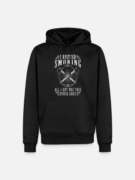Cigarette Cigar Hemp Nervous - Men’s Premium Organic Hoodie - black