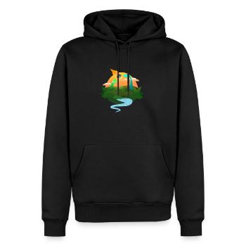 Dinopocalypse - Männer Premium Bio Hoodie - Schwarz - Vorne - Nico (187cm)