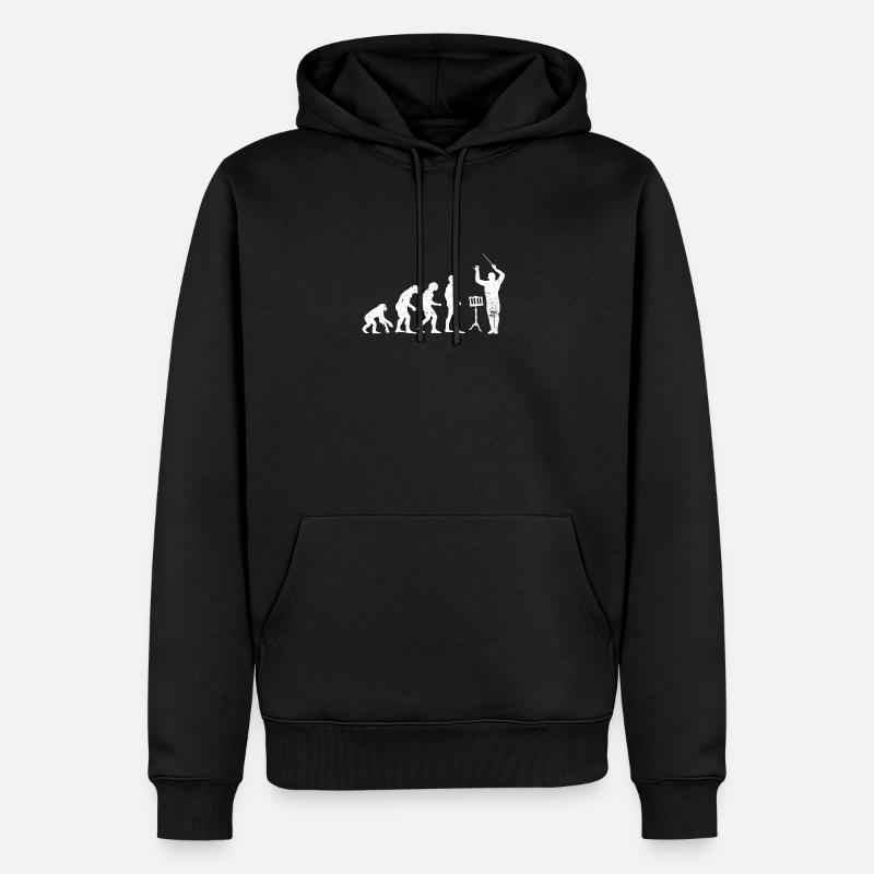 Dirigent Evolution Musiker Geschenkidee - Männer Premium Bio Hoodie - Schwarz