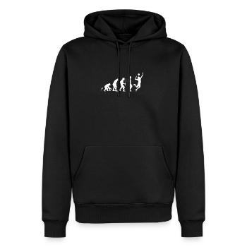 Evolution Volleyball 7 - Sweat à capuche Premium bio Homme - noir - Devant - Nico (187cm)