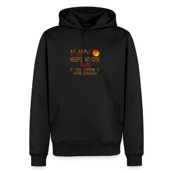 Ein Apfel am Tag - Geschenkidee Lustiger Spruch - Männer Premium Bio Hoodie - Schwarz - Vorne - Nico (187cm)