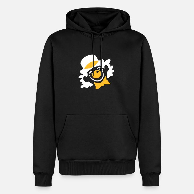 Ein Clown Gesicht - Männer Premium Bio Hoodie - Schwarz