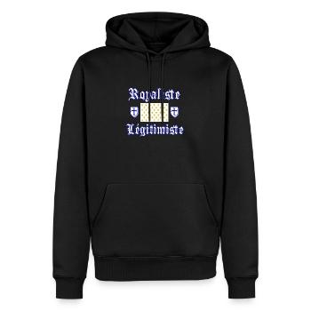 Legitimist royalist - Men’s Premium Organic Hoodie - black - Front - Nico (187cm)