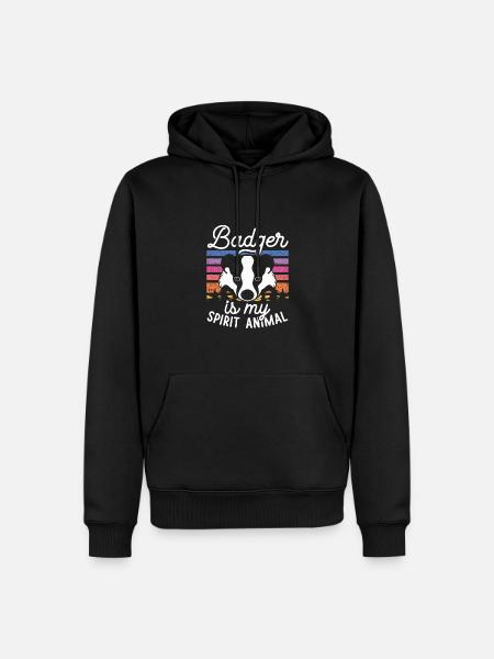 Badger Is My Ghost Animal - Men’s Premium Organic Hoodie - black
