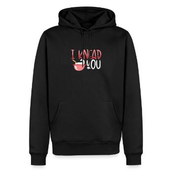 Ich Knete Dich Teig - Männer Premium Bio Hoodie - Schwarz - Vorne - Nico (187cm)