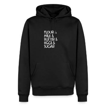 Recette de cuisson - Sweat à capuche Premium bio Homme - noir - Devant - Nico (187cm)