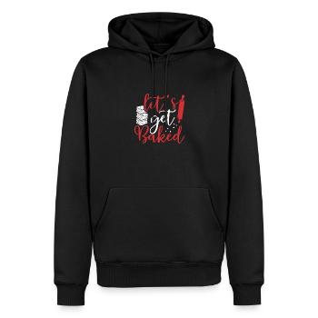 Let's bake - Men’s Premium Organic Hoodie - black - Front - Nico (187cm)