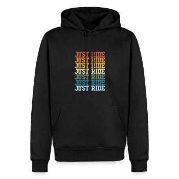 Motorrad Fahren Einfach Bunt - Männer Premium Bio Hoodie - Schwarz - Vorne - Nico (187cm)
