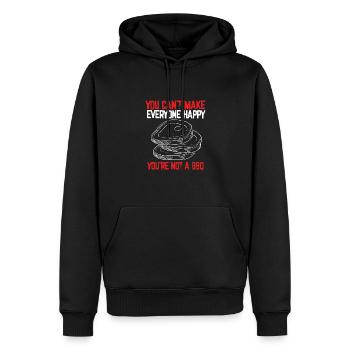 You can't make everyone happy - Men’s Premium Organic Hoodie - black - Front - Nico (187cm)