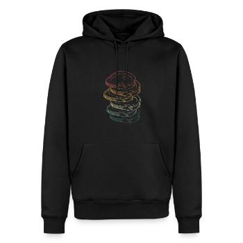 Cuisine colorée au bœuf - Sweat à capuche Premium bio Homme - noir - Devant - Nico (187cm)