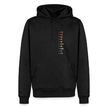 Caméra - Sweat à capuche Premium bio Homme - noir - Devant - Nico (187cm)