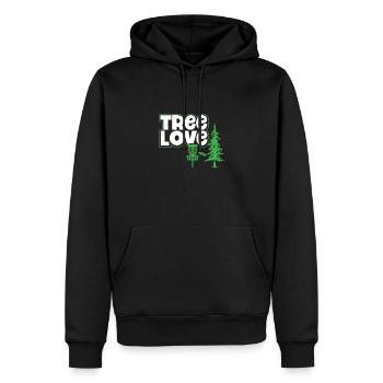 Discgolf Baumliebe - Sweat à capuche Premium bio Homme - noir - Devant - Nico (187cm)