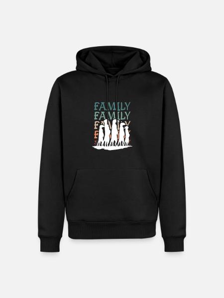Meerkat family - Men’s Premium Organic Hoodie - black