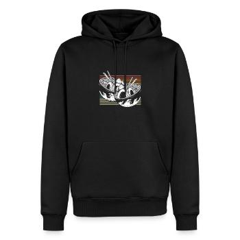 Bol Ramen rétro vintage - Sweat à capuche Premium bio Homme - noir - Devant - Nico (187cm)