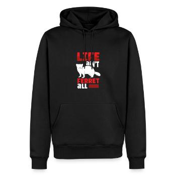 Vie de furet - Sweat à capuche Premium bio Homme - noir - Devant - Nico (187cm)