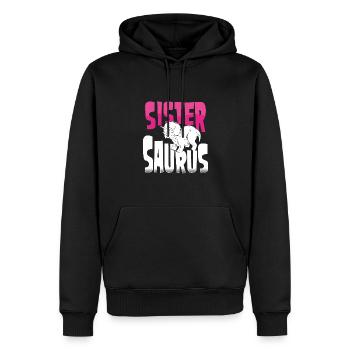 Schwester Triceratops - Männer Premium Bio Hoodie - Schwarz - Vorne - Nico (187cm)