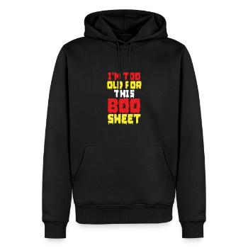 Je suis trop vieux pour ce costume - Sweat à capuche Premium bio Homme - noir - Devant - Nico (187cm)