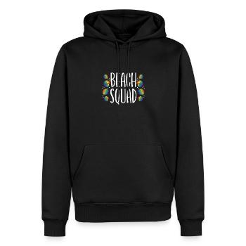 Troupe de plage - Sweat à capuche Premium bio Homme - noir - Devant - Nico (187cm)