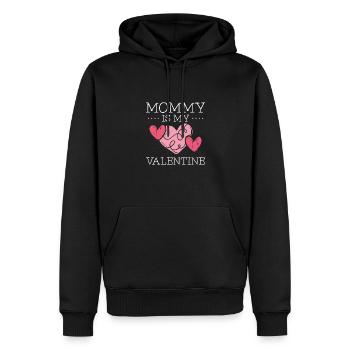 Mom is my Valentine's Day - Men’s Premium Organic Hoodie - black - Front - Nico (187cm)