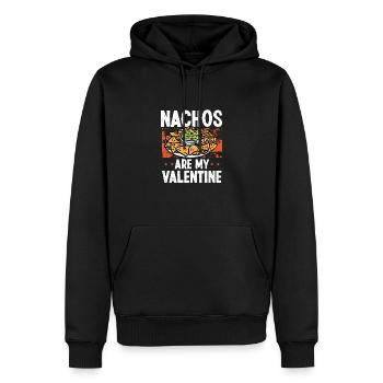Nacho-eating Is My Valentine's Day - Men’s Premium Organic Hoodie - black - Front - Nico (187cm)