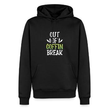 Raus Aus Der Sargpause - Männer Premium Bio Hoodie - Schwarz - Vorne - Nico (187cm)