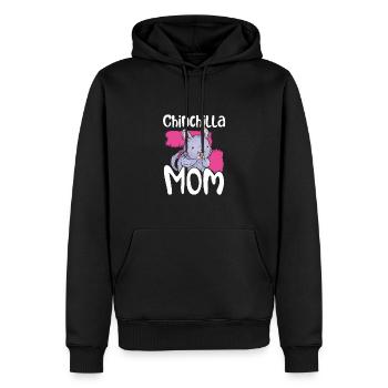 Chinchilla Mutter - Männer Premium Bio Hoodie - Schwarz - Vorne - Nico (187cm)