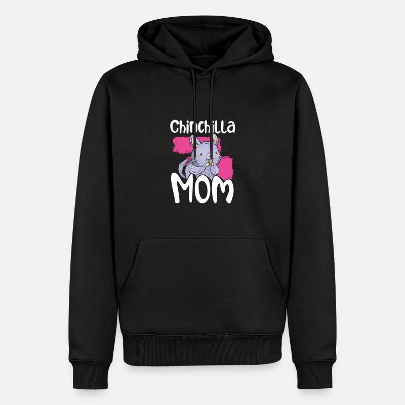 Chinchilla Mutter - Männer Premium Bio Hoodie - Schwarz