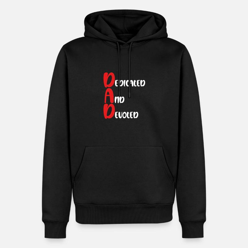 Engagé et dévoué - Sweat à capuche Premium bio Homme - noir
