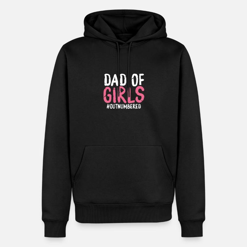 Vater Von Mädchen - Männer Premium Bio Hoodie - Schwarz