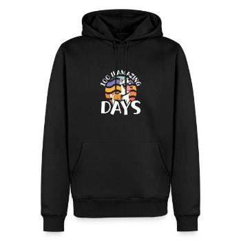100 Tolle Lama Tage - Männer Premium Bio Hoodie - Schwarz - Vorne - Nico (187cm)
