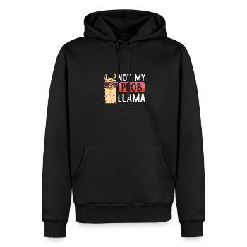 Nicht Mein Problem Lama - Männer Premium Bio Hoodie - Schwarz - Vorne - Nico (187cm)