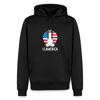 Amerika Ist Unglaublich - Männer Premium Bio Hoodie - Schwarz - Vorne - Nico (187cm)