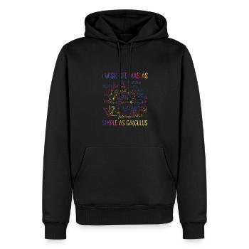 Ich Wünschte, Das Leben Wäre So Einfach - Männer Premium Bio Hoodie - Schwarz - Vorne - Nico (187cm)