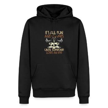 C’est amusant - Sweat à capuche Premium bio Homme - noir - Devant - Nico (187cm)