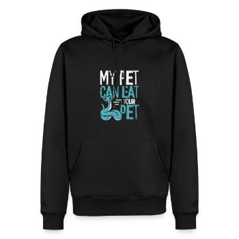 Mon serpent peut ton animal de compagnie - Sweat à capuche Premium bio Homme - noir - Devant - Nico (187cm)