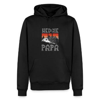 Netter Igelvater Retro - Männer Premium Bio Hoodie - Schwarz - Vorne - Nico (187cm)