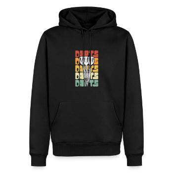 Fléchettes en vintage rétro - Sweat à capuche Premium bio Homme - noir - Devant - Nico (187cm)