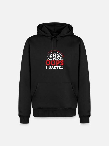 Oops, I played darts - Men’s Premium Organic Hoodie - black
