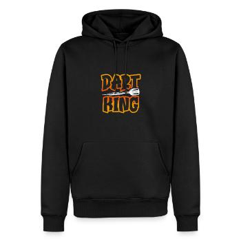 Dart King - Men’s Premium Organic Hoodie - black - Front - Nico (187cm)