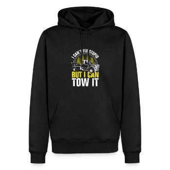 Ich Kann Es Nicht Reparieren, Aber Ich - Männer Premium Bio Hoodie - Schwarz - Vorne - Nico (187cm)