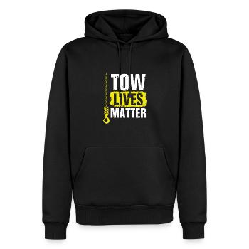 Zwei Leben Sind Wichtig - Männer Premium Bio Hoodie - Schwarz - Vorne - Nico (187cm)