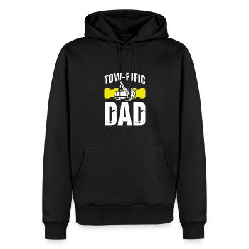 Tow Rific Vater - Männer Premium Bio Hoodie - Schwarz - Vorne - Nico (187cm)