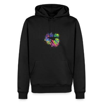 Parapente d’été Coloré - Sweat à capuche Premium bio Homme - noir - Devant - Nico (187cm)